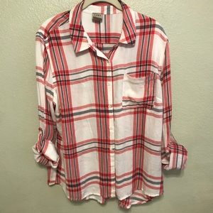 Como Vintage coral flannel XL